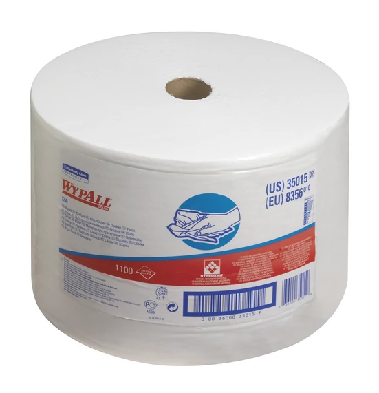 Kimberly Clark WYPALL X50 törlőkendő, fehér, nagytekercs, 24,9x34cm, 1100lap