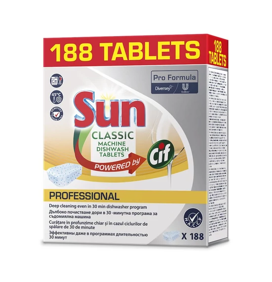 Diversey Sun Prof. tabletta 188db/doboz gépi 4doboz/karton