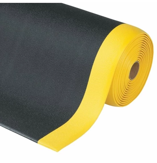 Notrax 413 Gripper Sof-Tred álláskönnyítő szőnyeg, 60cmx18,3m, fekete/sárga