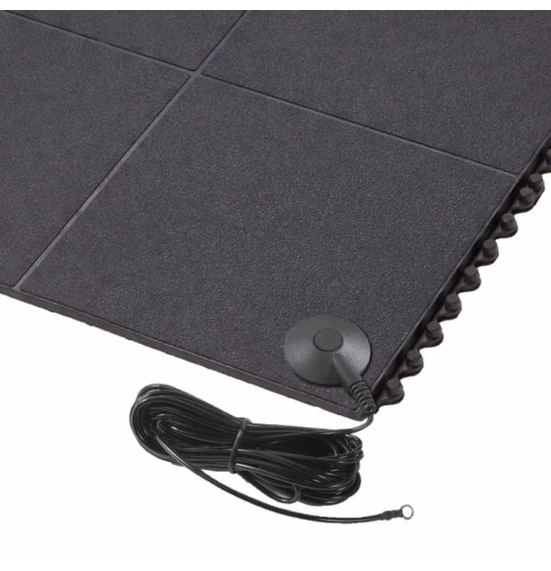 Notrax 558 Cushion Ease Solid™ ESD álláskönnyítő szőnyeg, fekete, 91cmx91cm
