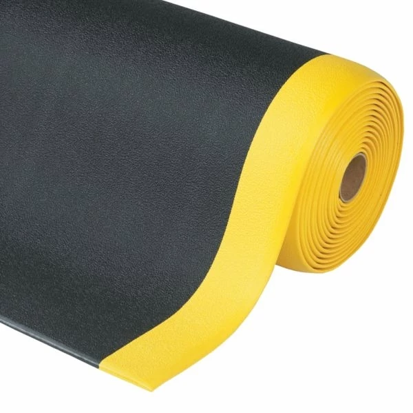 Notrax 413 Gripper Sof-Tred álláskönnyítő szőnyeg, 60cmx18,3m, fekete/sárga