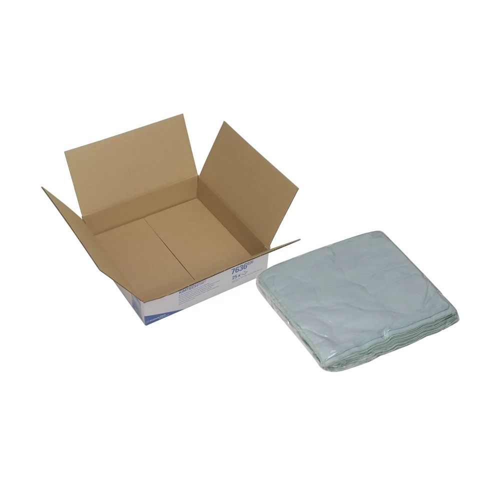 Kimberly Clark Kimtech autópolírozó mikroszálas kendő, zöld, 39x39cm, 25 lap